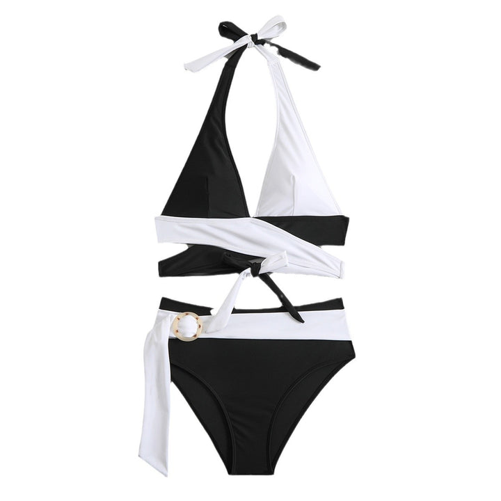Dame Vendbar Farveblok-Bikini-Sæt Stilla