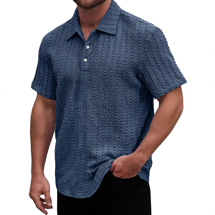 Herrer Struktur Kortærmet Poloshirt Stilla