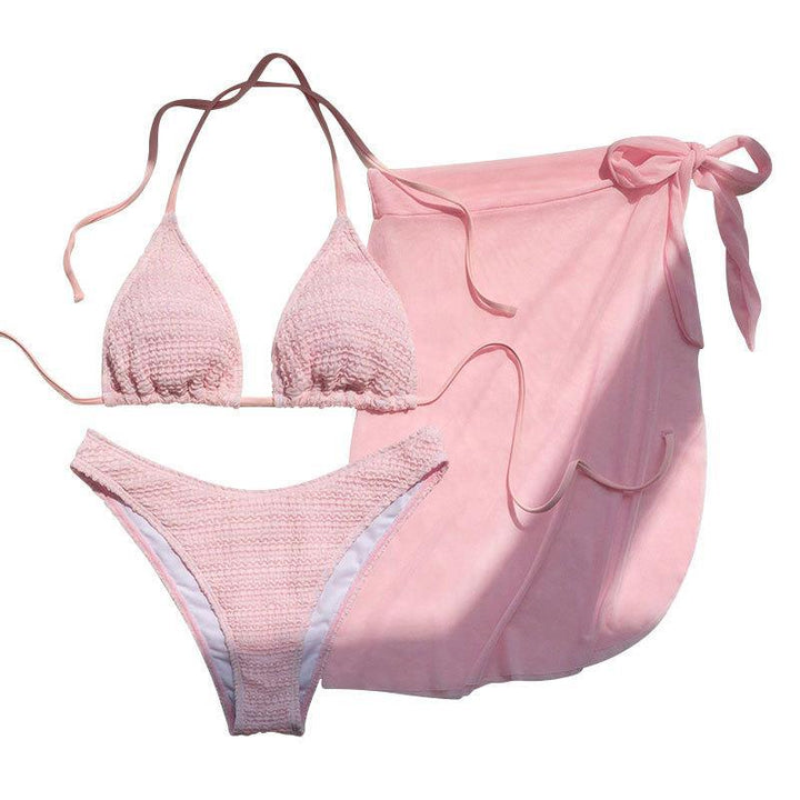 Dame Triangle-bikini med hæklede top og matchende omslagskort Skovae