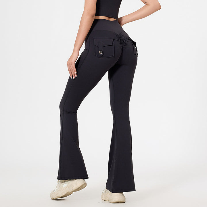 Dame Bootcut leggings med lommer og høj talje Stilla