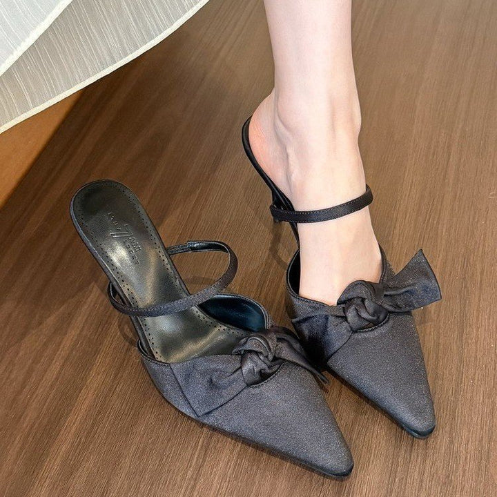 Kvinder Elegante Bue-Detail Slingback Hæle Stilla