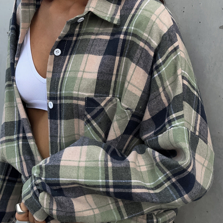 Dame Oversized Karoshirt Stilla