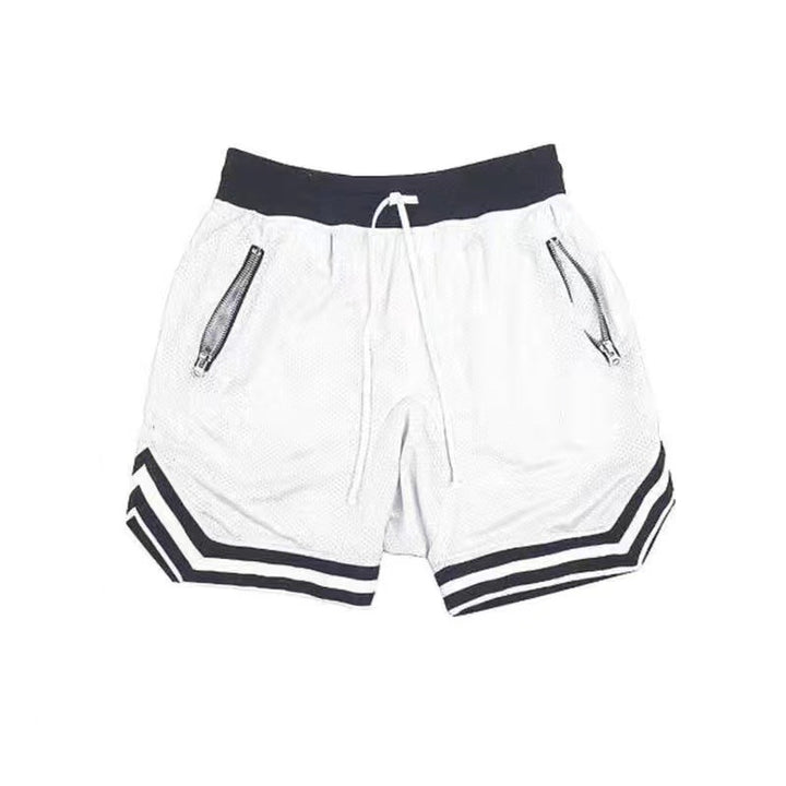 Herrer Sporty Træningsshorts med åndbart mesh-materiale og sidelommer med lynlås Stilla