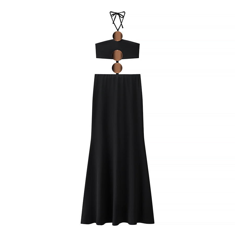 Dame Maxikjole med forførende cut-out-design og elegant rygudskæring Stilla