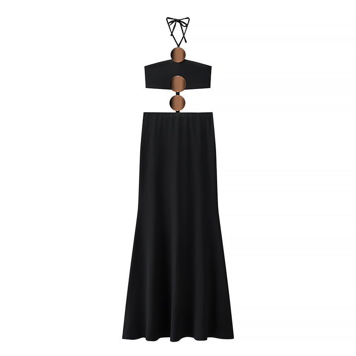 Dame Maxikjole med forførende cut-out-design og elegant rygudskæring Stilla