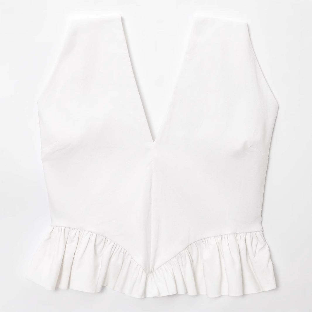 Femme Peplum Halter Top Stilla