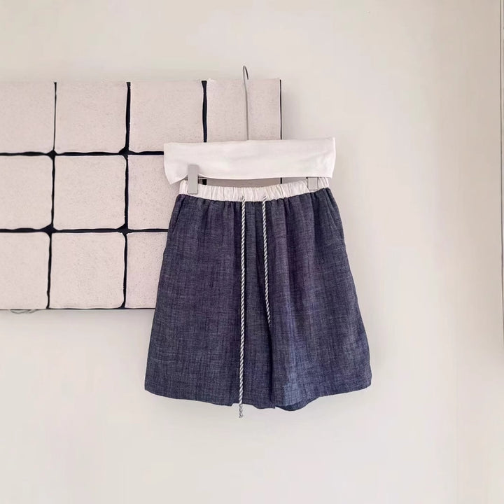 Femme Casual Højtaljede Linned-Shorts Stilla