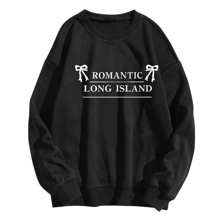 Kvinder casual sweatshirt med romantisk lettering Skovae