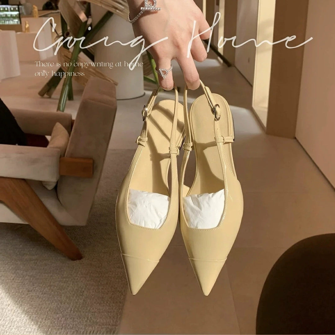 Dame spidse slingback ballerinaer med justerbar rem Stilla