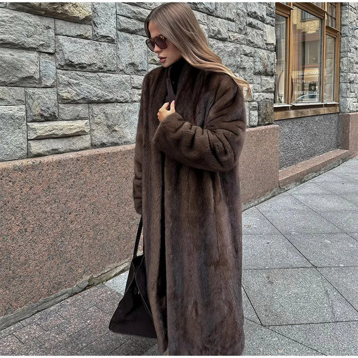 Kvinder Elegant Faux Fur Jakke Stilla