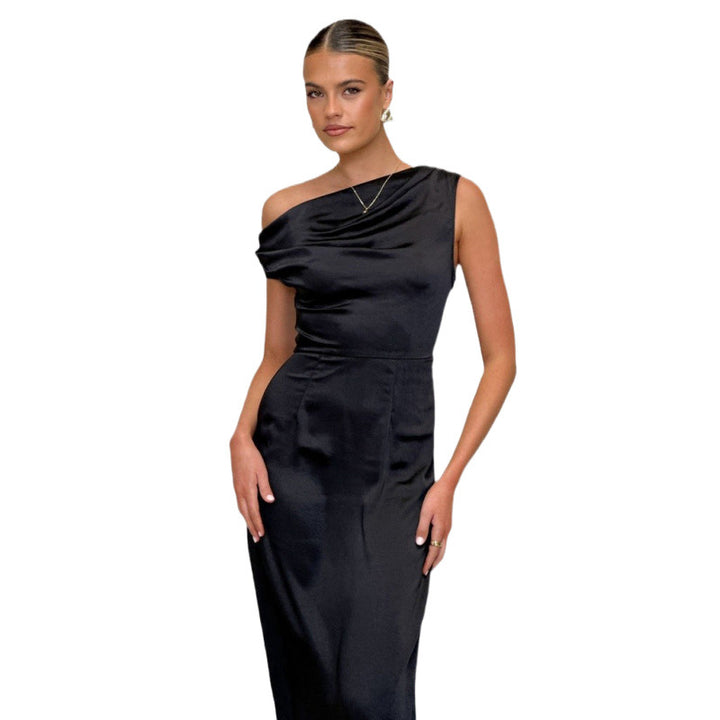 Femme Elegante En-skulder Aftenkjole Stilla