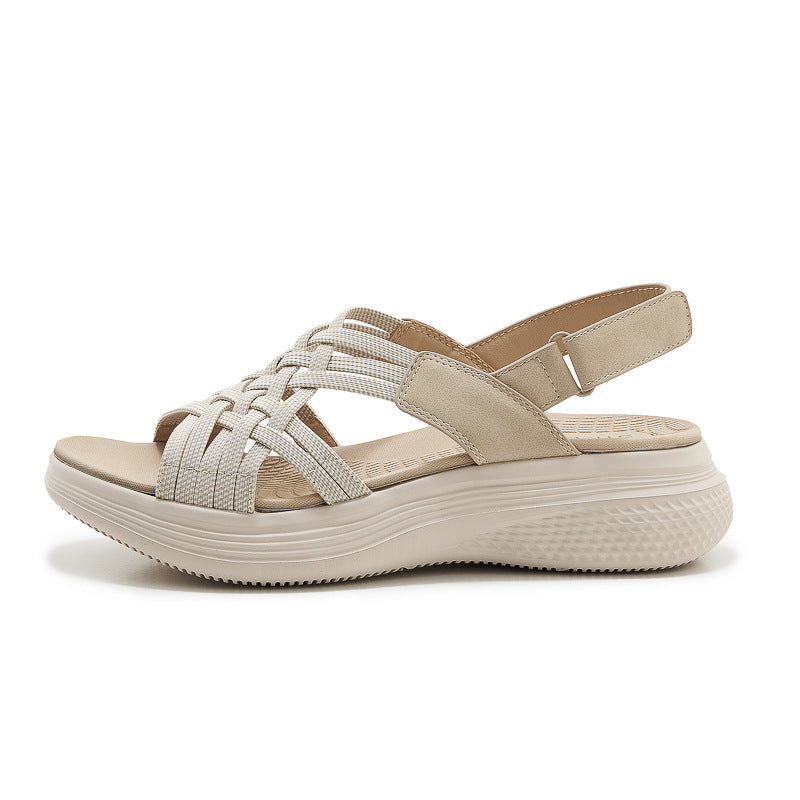 Dame mode sandaler med elastiske remme og dämpende sål Stilla