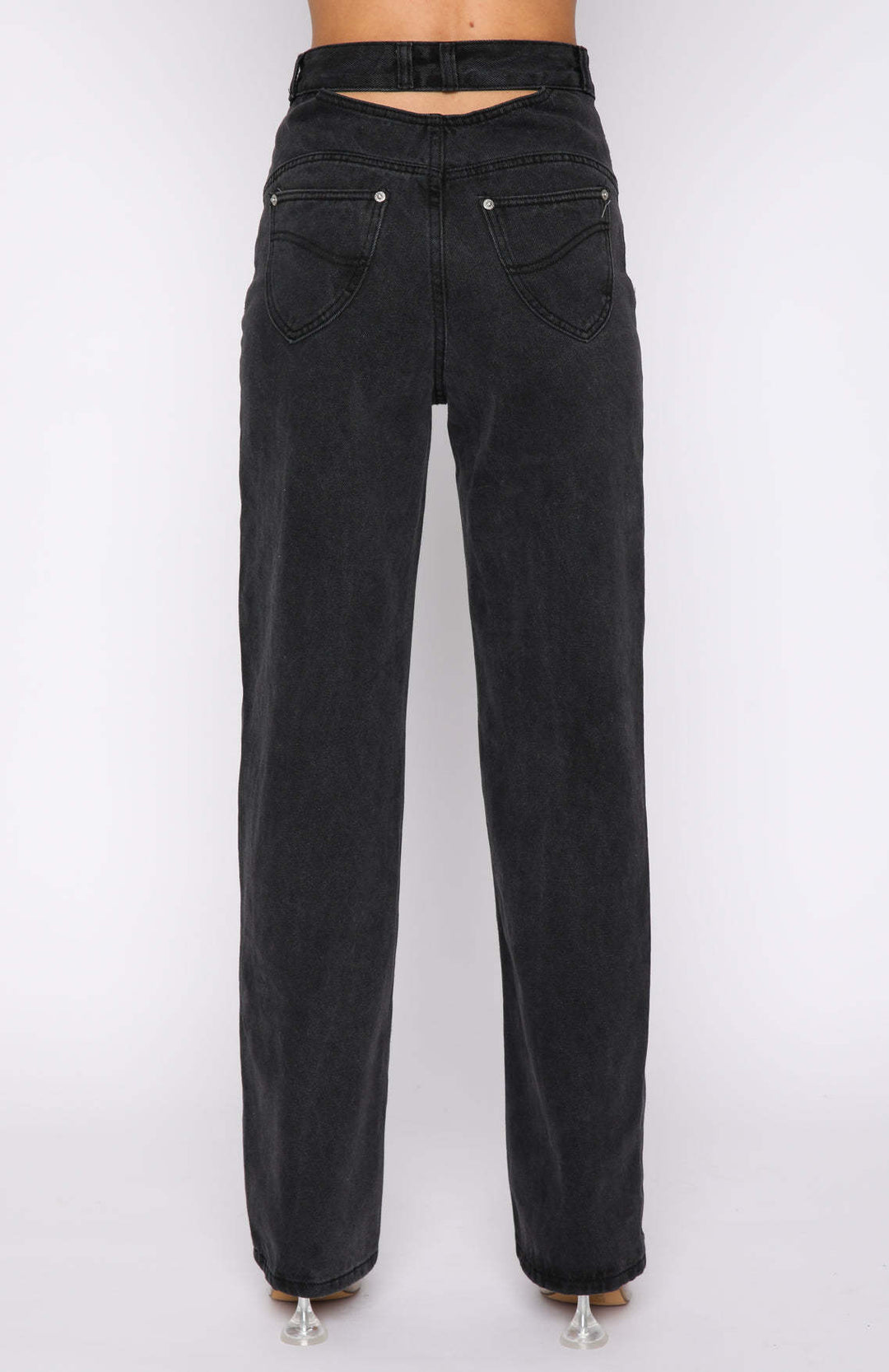 Damer Mom Jeans med raffinerede distressed-detaljer og høj talje Stilla