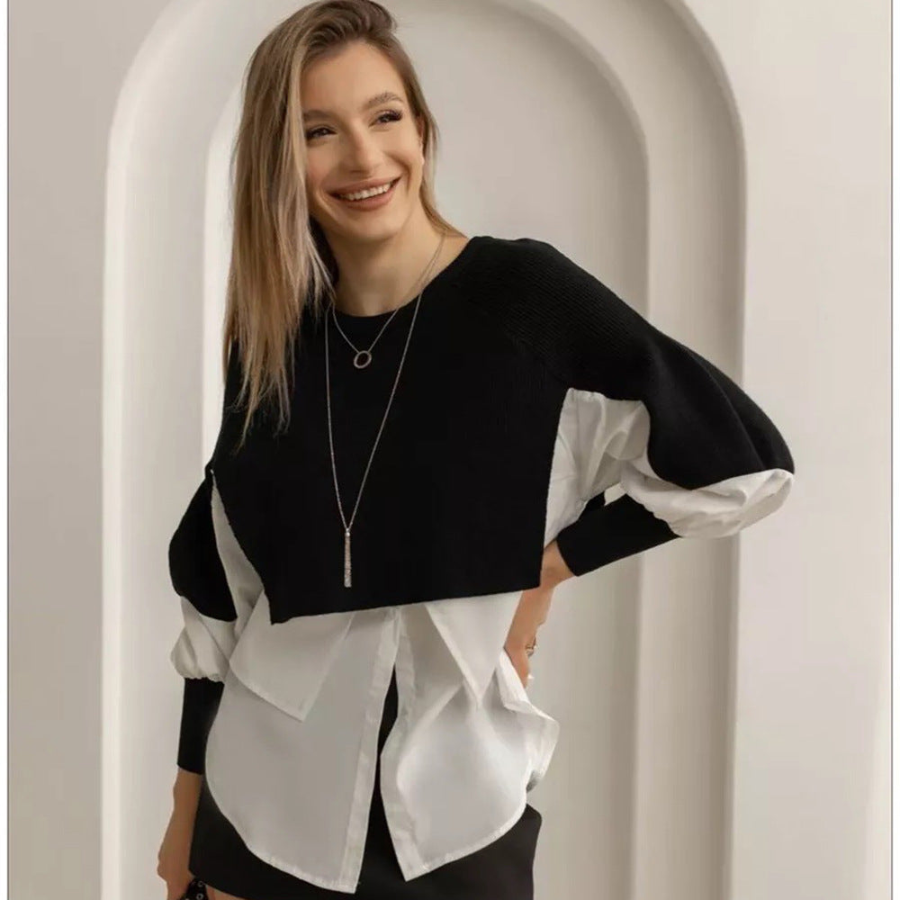 Femme Lagdelt Look Strikpullover med strukturerede detaljer Stilla