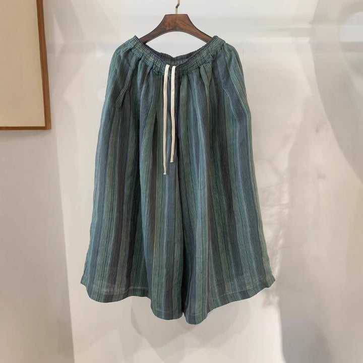 Femme Højtaljede Bredstribede Culottes Stilla
