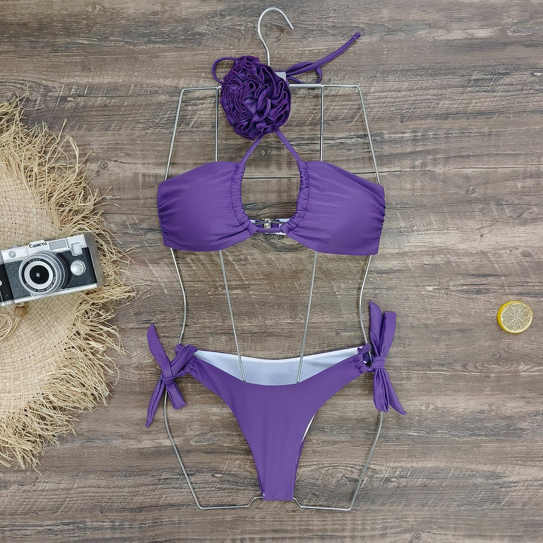 Dame bikini-sæt med justerbar top og høj talje Stilla