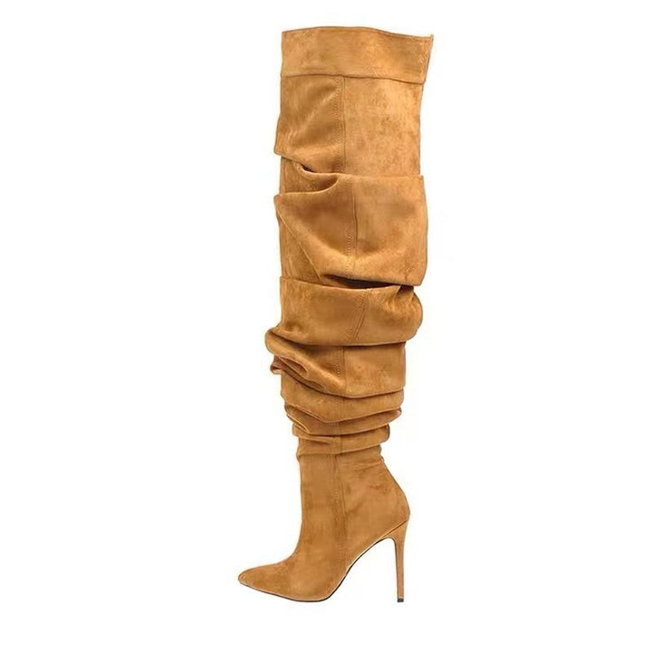 Femme Slouchy Over-knæ Stiletto Støvler Stilla