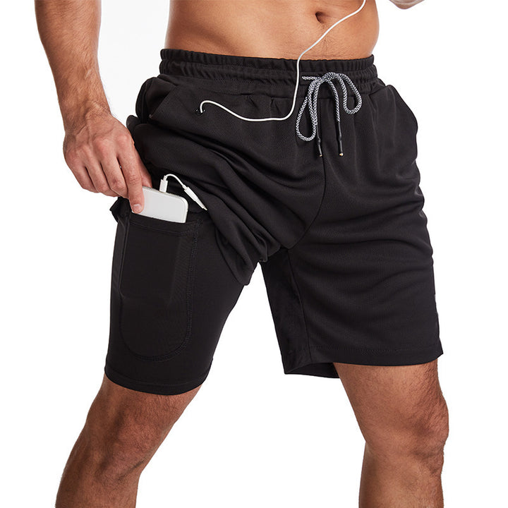 Herrer Sportslige Hybrid-shorts med praktiske lommer og åndbart materiale Stilla