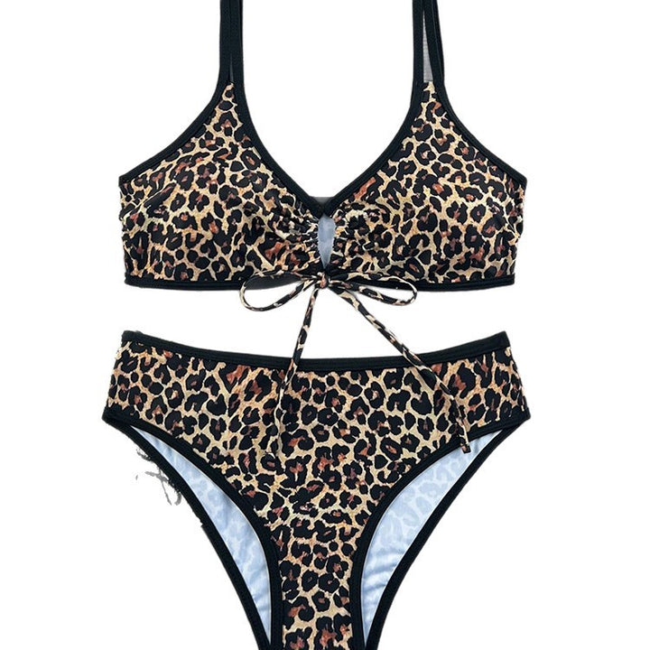 Dame triangel-bikini med justerbare stropper og elastisk taljelinie Skovae