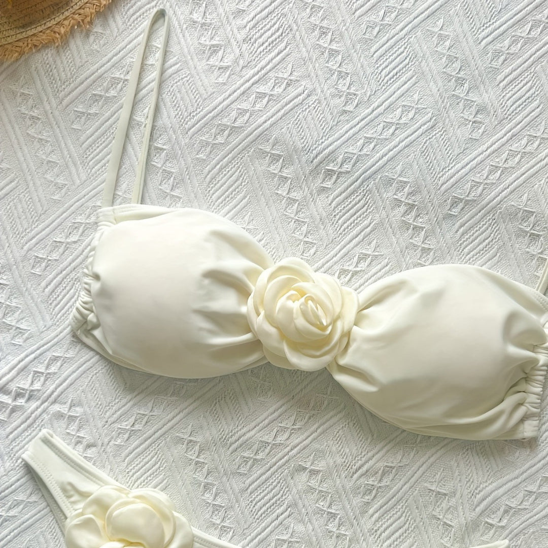 Dame Bikini med blomsterdetalje Stilla