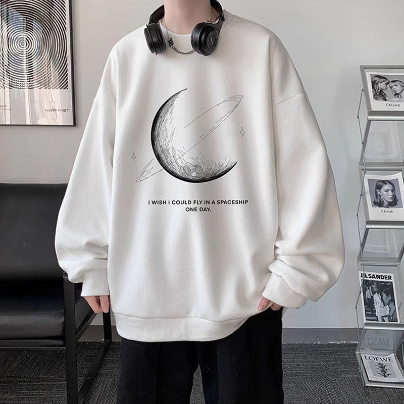 Herrer sweatshirt med kreativt ruminspireret design og løs pasform Stilla