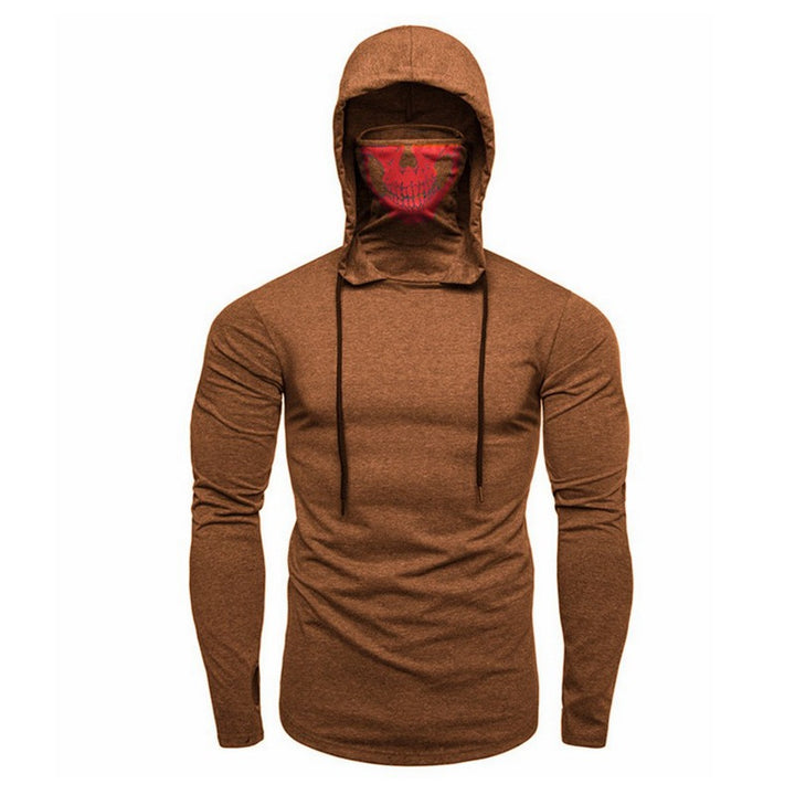 Herren Grafik Performance Hoodie med justerbar ansigtsmaske Stilla