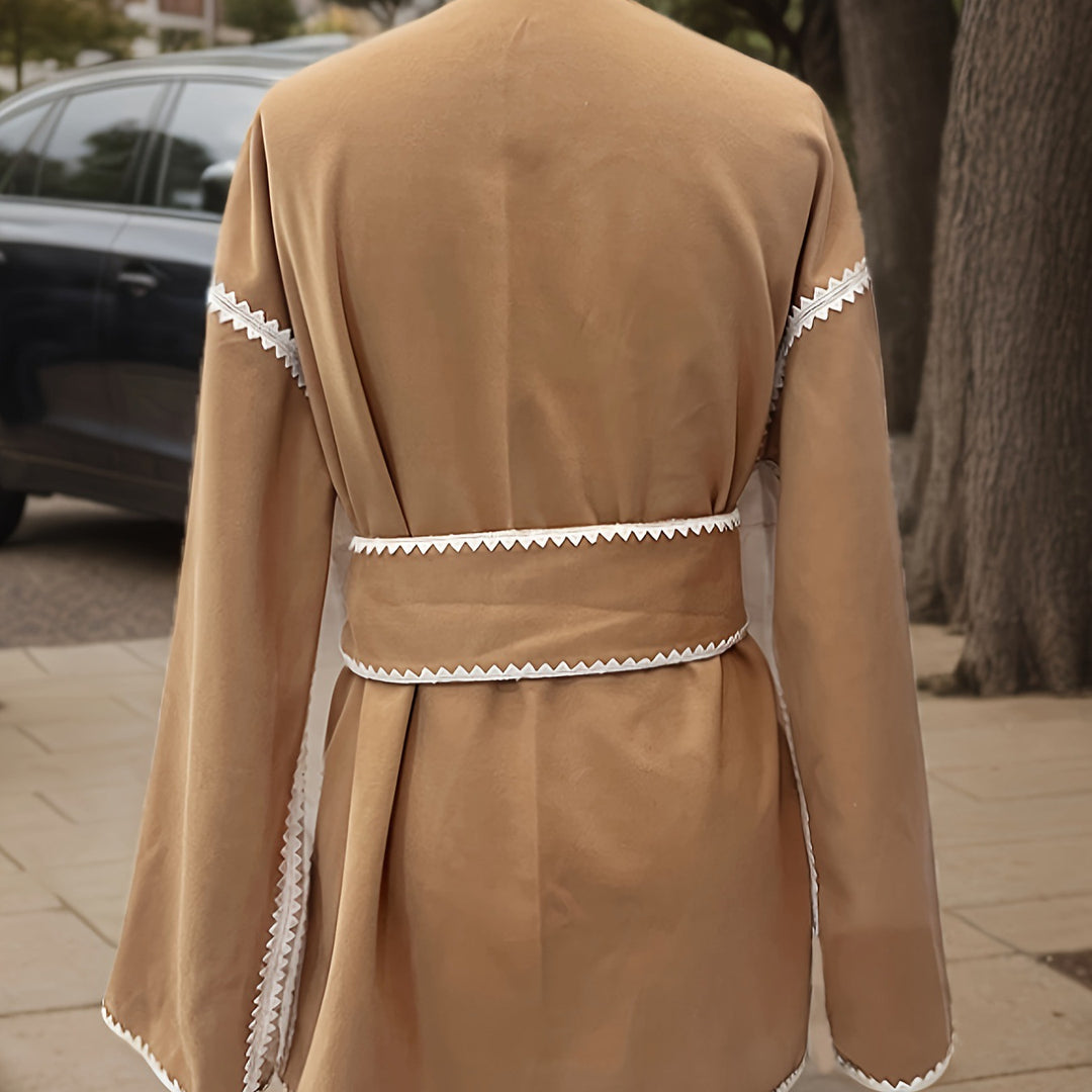 Dame trendende Oversized-jakke med kunstnerisk detalje Stilla