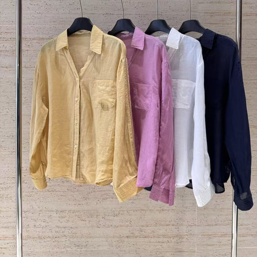 Damer Let Fritid Button-Up Skjorte Stilla