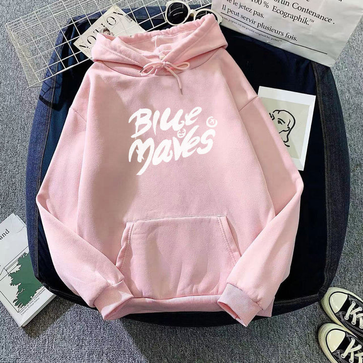 Kvinders hoodie med iøjnefaldende print Skovae
