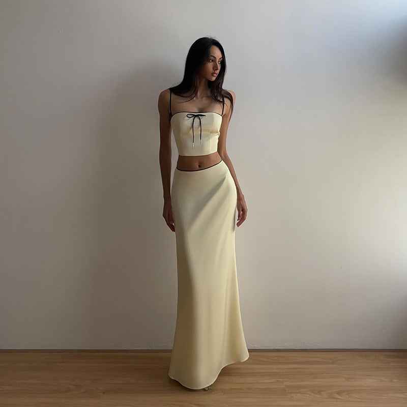 Dame Elegant To-delt A-linje Maxi Kjole Stilla