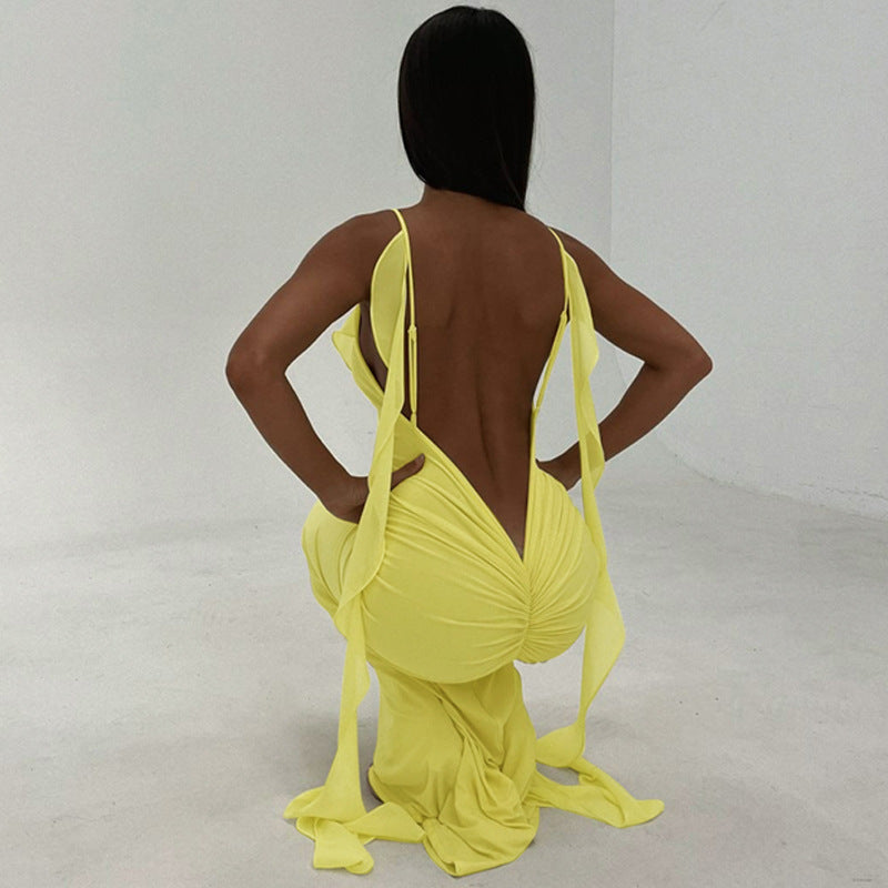 Dame Etuikjole med transparente volangdetaljer Stilla