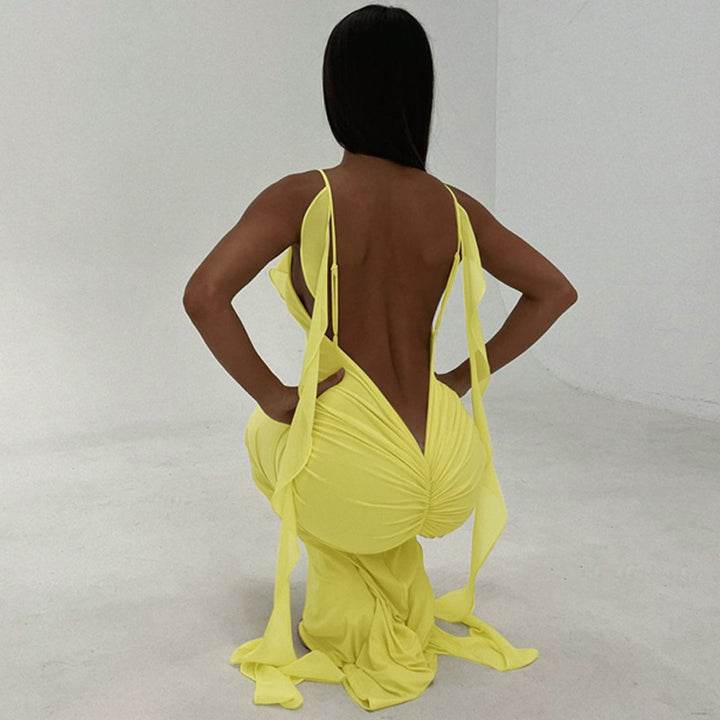 Dame Etuikjole med transparente volangdetaljer Stilla