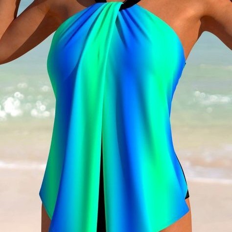 Dame Tankini-top med moderne farvegradient Stilla