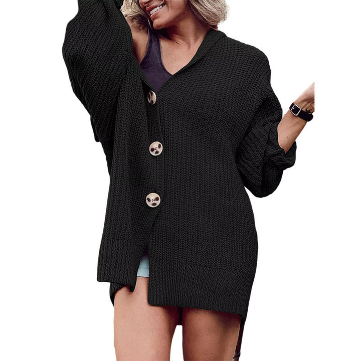 Femme Cozy Strik-cardigan med overdimensioneret hætte Stilla