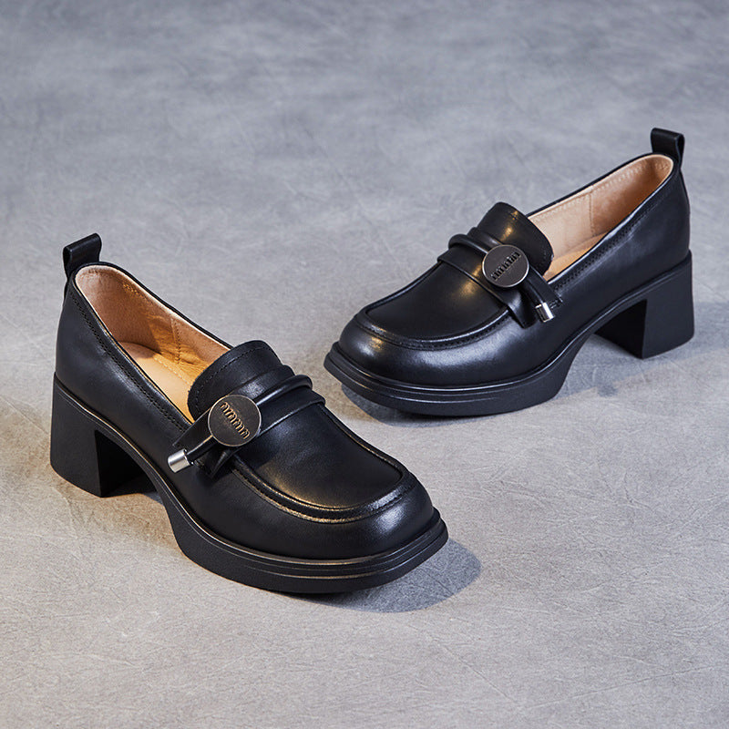 Dame Chic Blokhæl Slip-ons med dekorative accenter Stilla