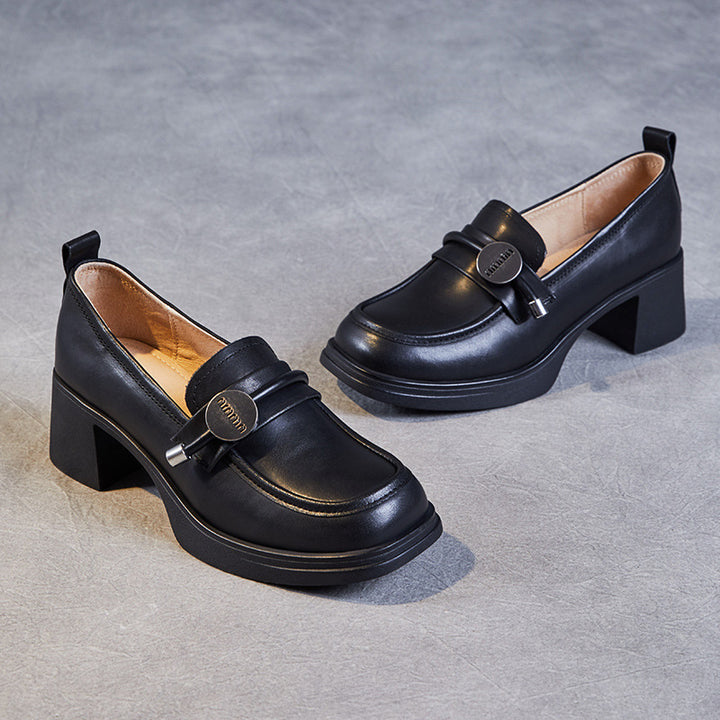 Dame Chic Blokhæl Slip-ons med dekorative accenter Stilla