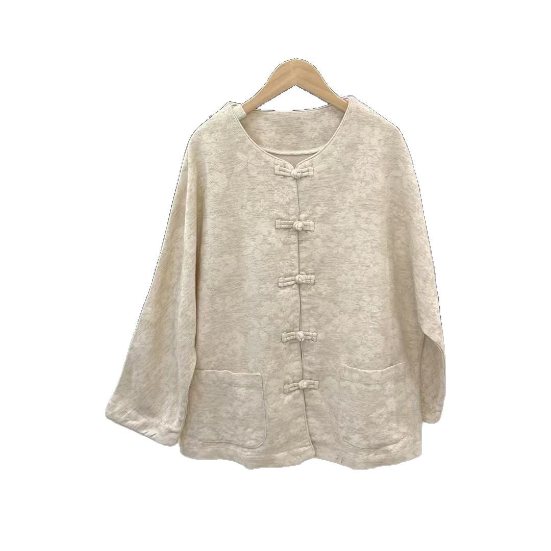 Damer Relaxed Fit Knappeliste Cardigan med dekorative lukninger Stilla
