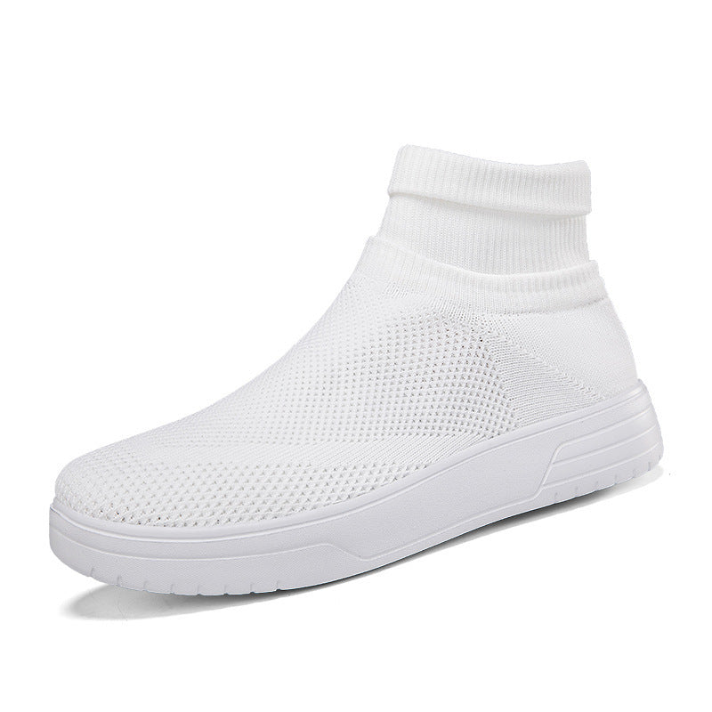 Herrer High-Top Åndbar Strik-Sneaker med Dæmpning Støtte Stilla