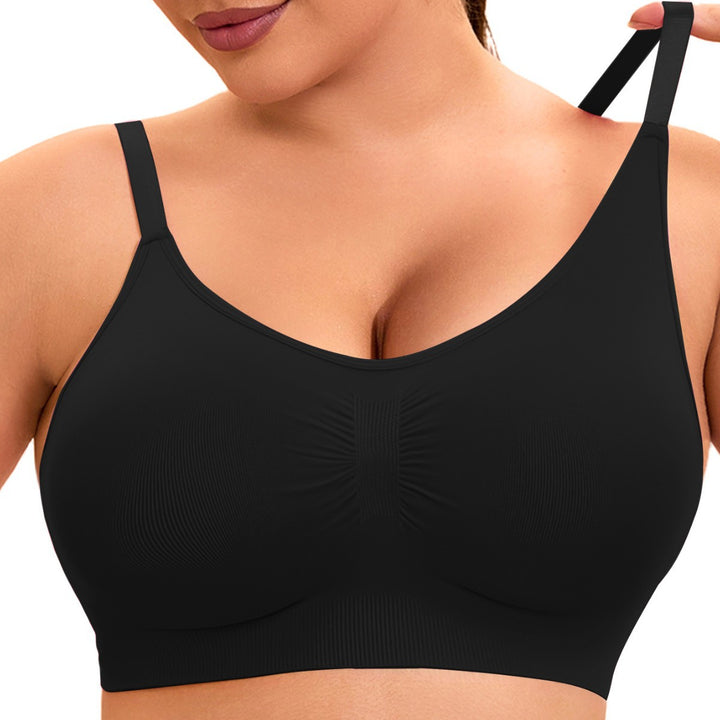 Dame sporty bralette-bh med sømløs pasform og elastisk underbånd Skovae