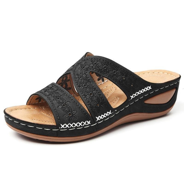 Dame Komfortable Sandaler med fashionable Blomsterdesign og ergonomisk Såler Stilla