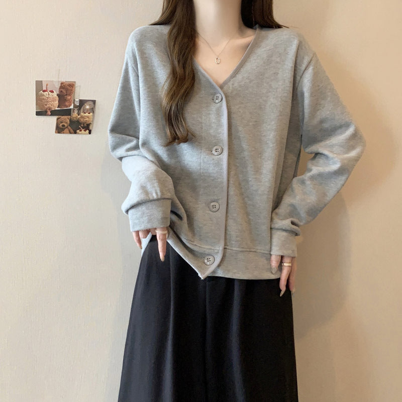 Femme Knaplukning Blød Strik Cardigan Stilla