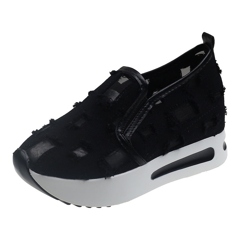Dame Slip-On Sneakers med struktureret overmateriale og behagelig polstring Stilla