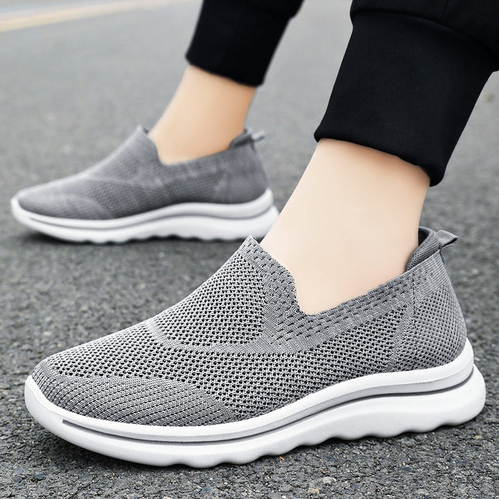 Dame Åndbare Slip-On Sneakers med elastisk Struktur Stilla