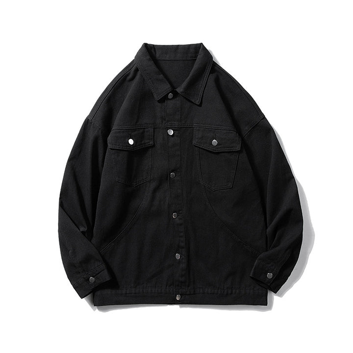 Herren Overgröße Utility Denim Jakke Stilla