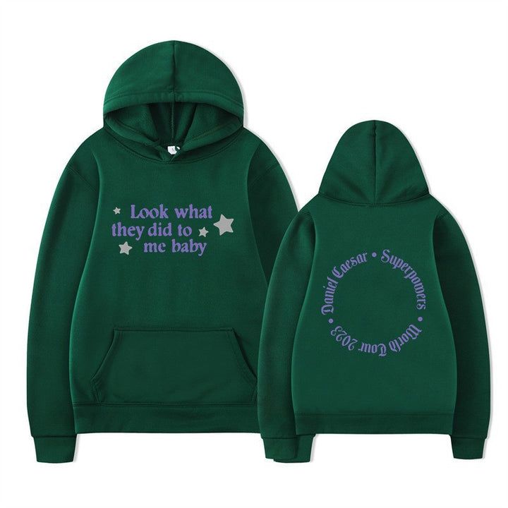 Kvinders hætte sweatshirt med kreativt slogan og unikt design Skovae