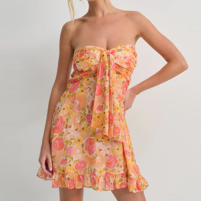 Dame sommerkjole med blomsterprint Stilla