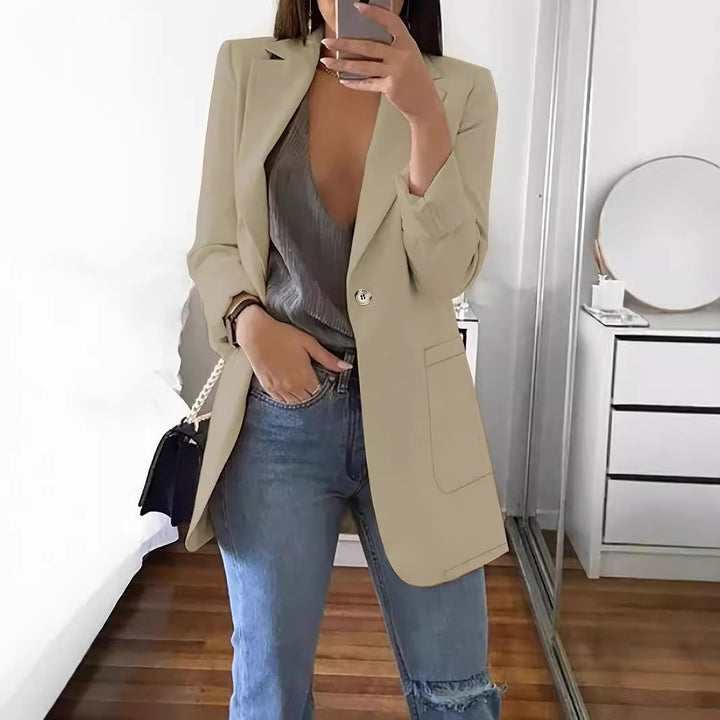 Dame moderne Oversize-blazer med elegant snit og praktiske lommer Stilla