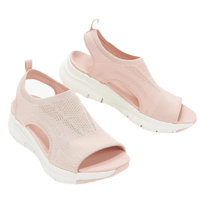 Dame moderne Slip-On Sandaler med åndbart stof og dæmpende sålprofil Stilla