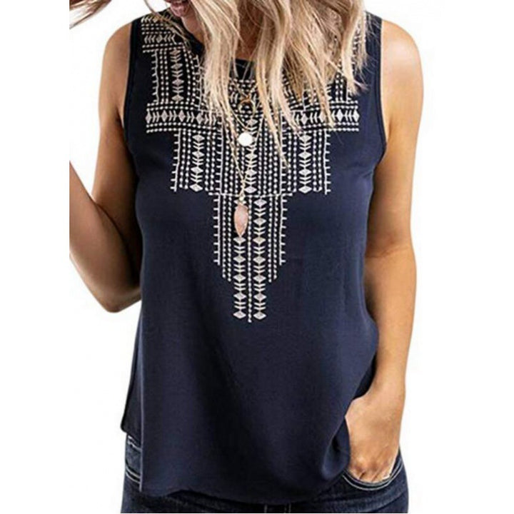 Kvinders tanktop med dekorativ syningsdesign Stilla