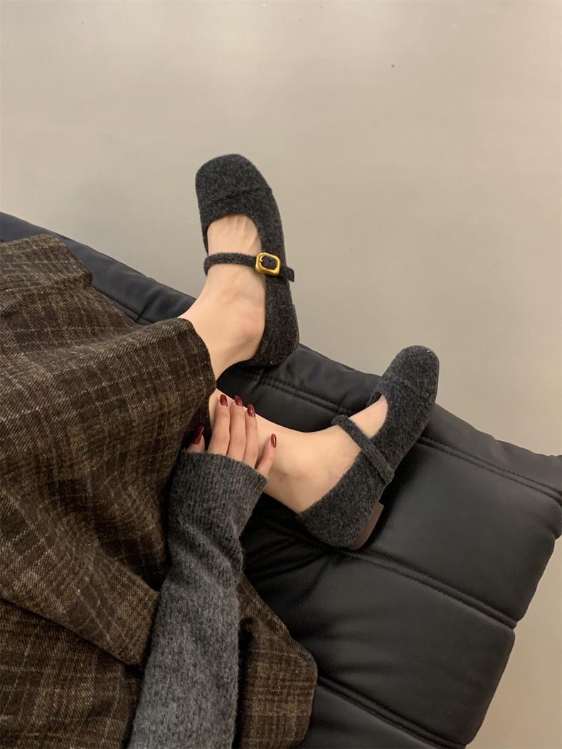 Femme Classic Mary Jane Ballerinas med blødt fleece-stof Stilla